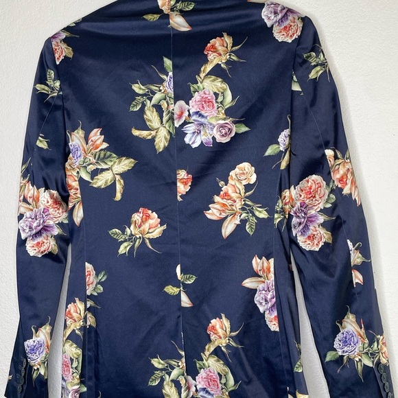 ASOS Navy Floral Blazer - Picture 4 of 8